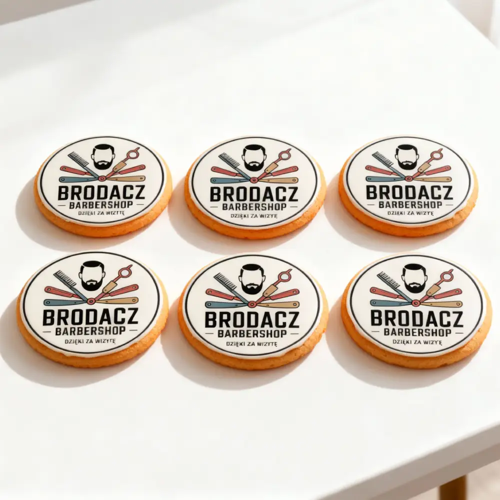 Ciasteczka z nadrukiem Barbershop - Pracownia Cukiernicza Torty Złote Iwona Pasternak