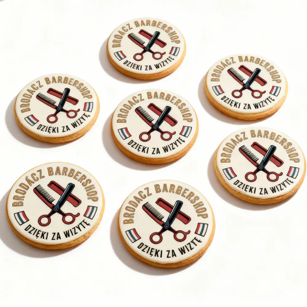 Ciasteczka z nadrukiem Barbershop - Pracownia Cukiernicza Torty Złote Iwona Pasternak