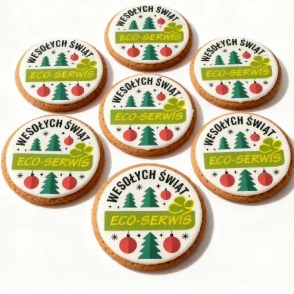 Firmowe brownie z jadalnymi logotypami - Pracownia Cukiernicza Torty Złote Iwona Pasternak