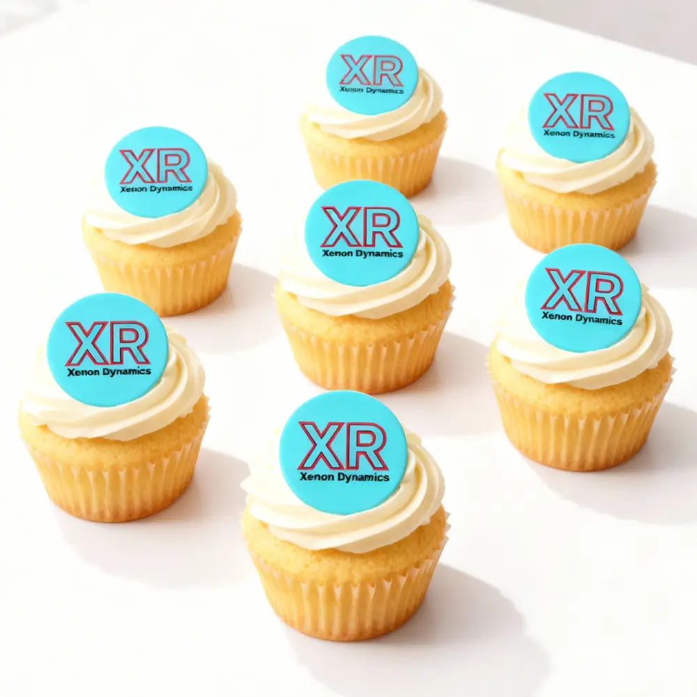 Muffinki z logotypem firma techniczna - Pracownia Cukiernicza Torty Złote Iwona Pasternak