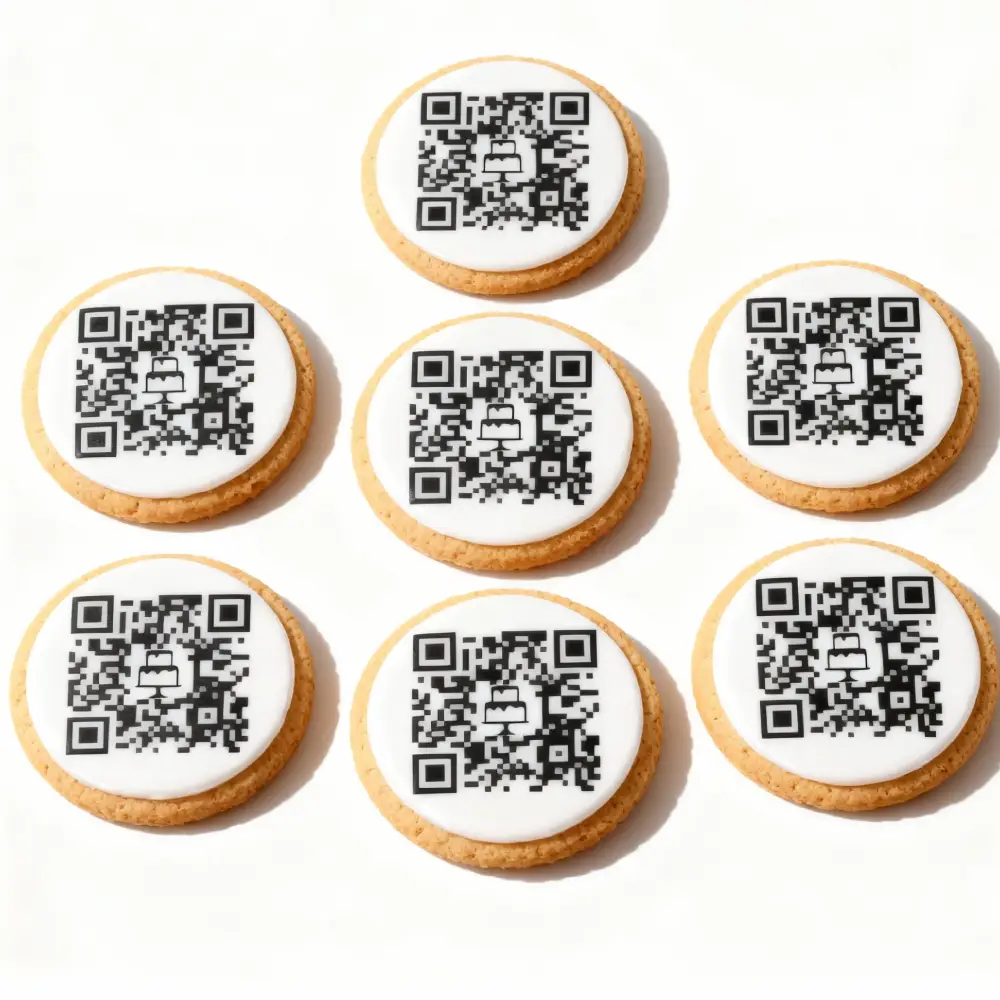 Ciasteczka z nadrukiem QR Kod - Pracownia Cukiernicza Torty Złote Iwona Pasternak