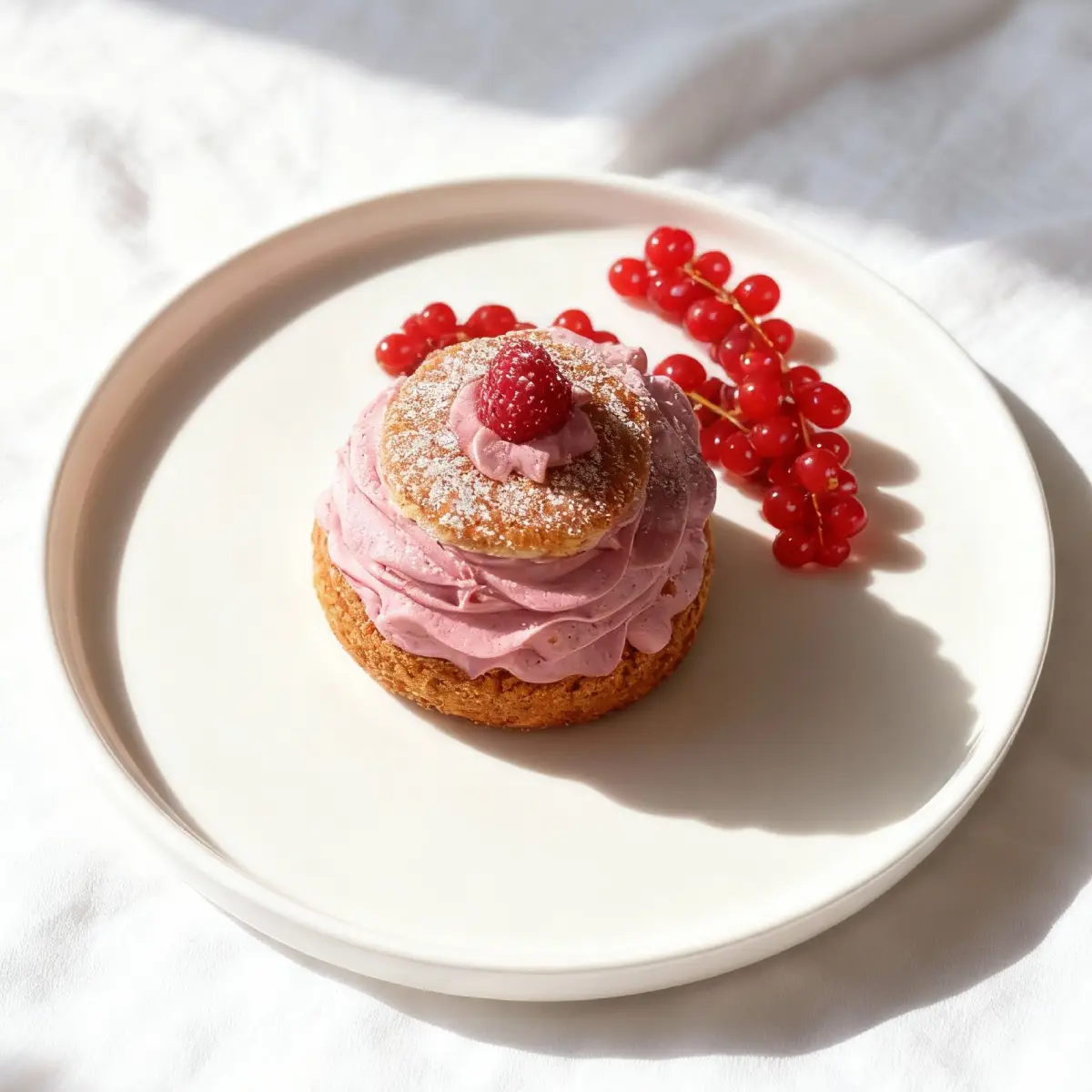 Ptyś z kremem diplomat z czarnej pożeczki - Pracownia Cukiernicza Torty Złote Iwona Pasternak