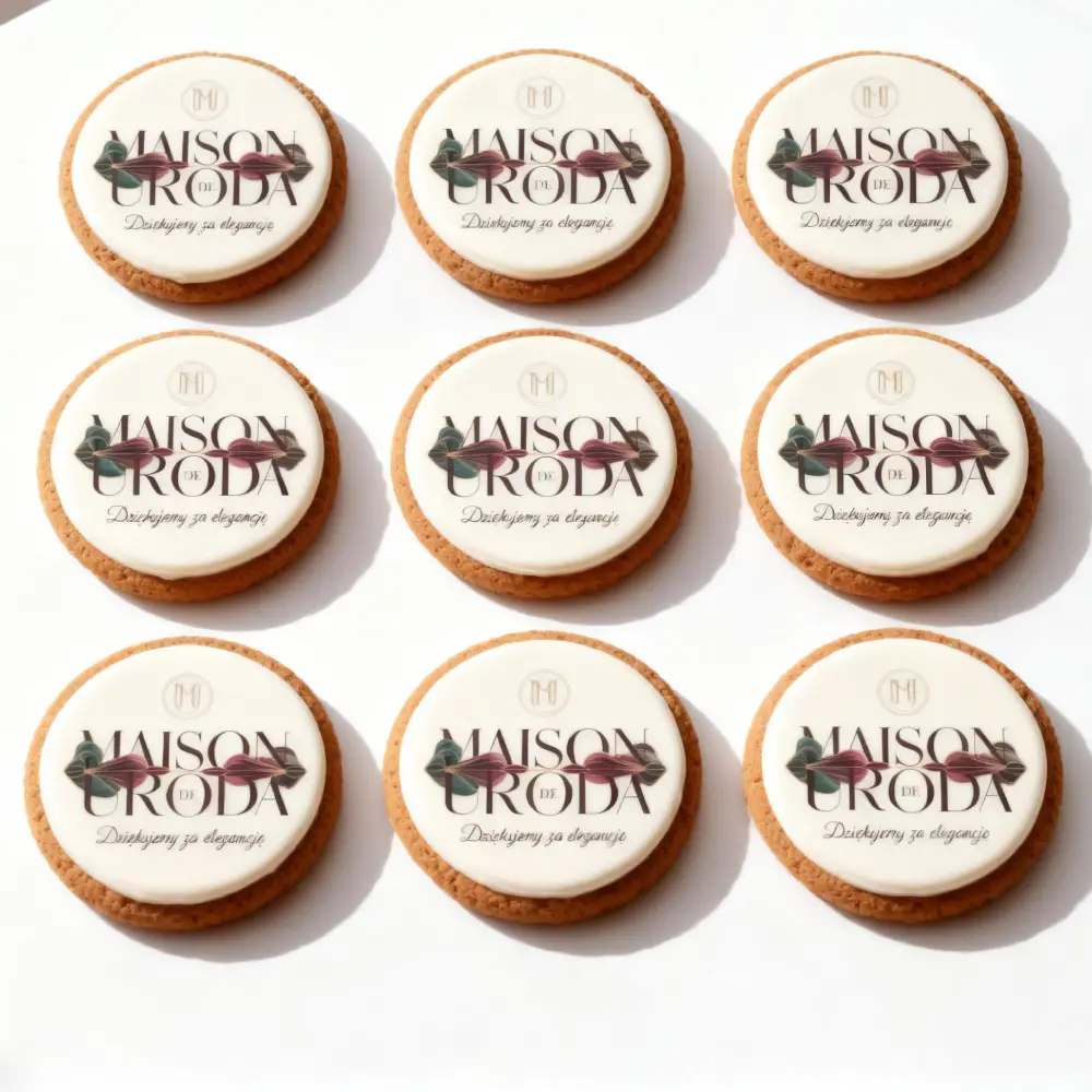 Ciasteczka z nadrukiem Logo Spa - Pracownia Cukiernicza Torty Złote Iwona Pasternak