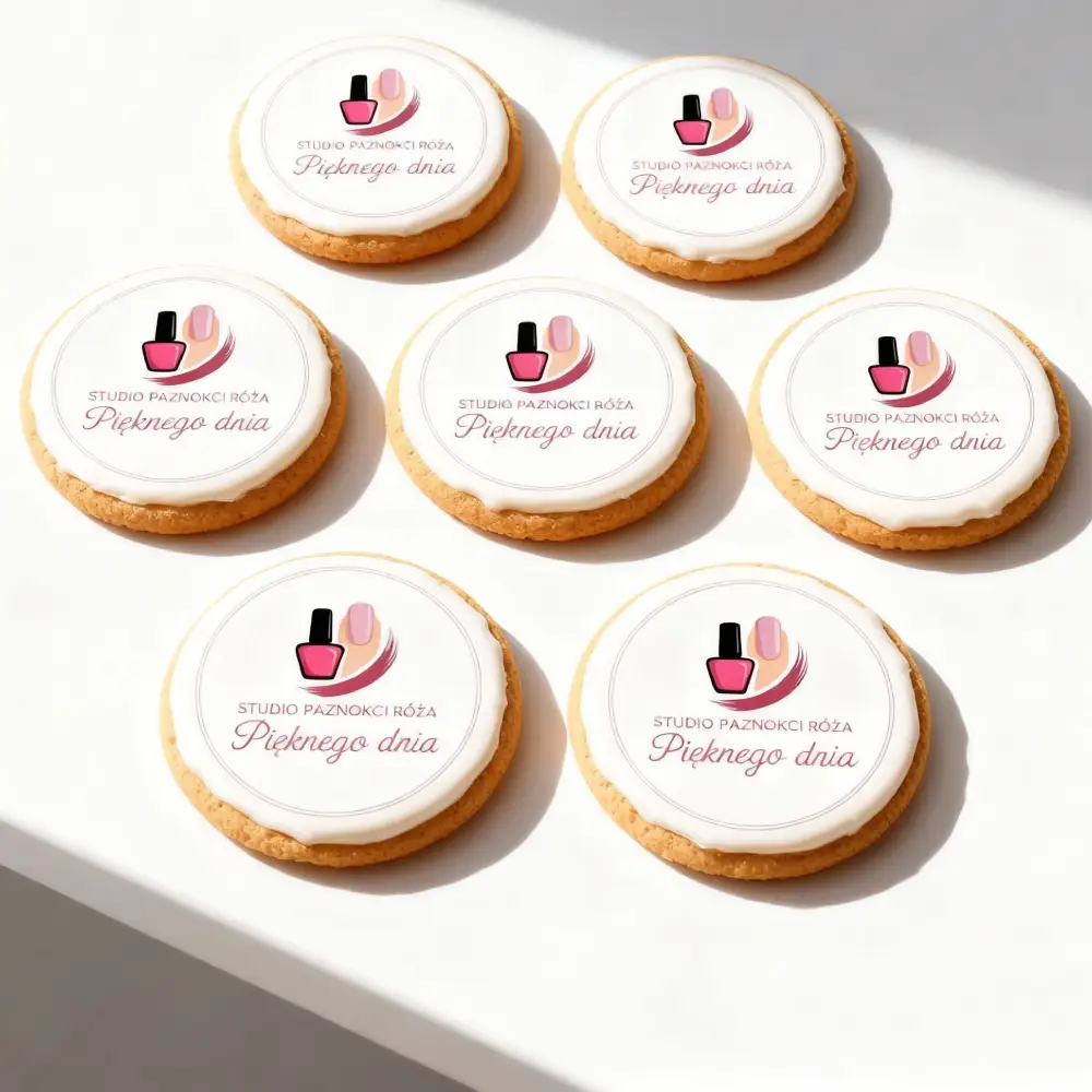 Ciasteczka z nadrukiem Logo Spa - Pracownia Cukiernicza Torty Złote Iwona Pasternak